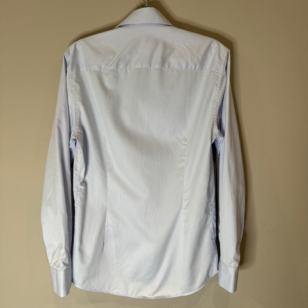Stenströms Slimline Light Blue Twill Shirt Men’s 15 38 - Picture 5 of 9